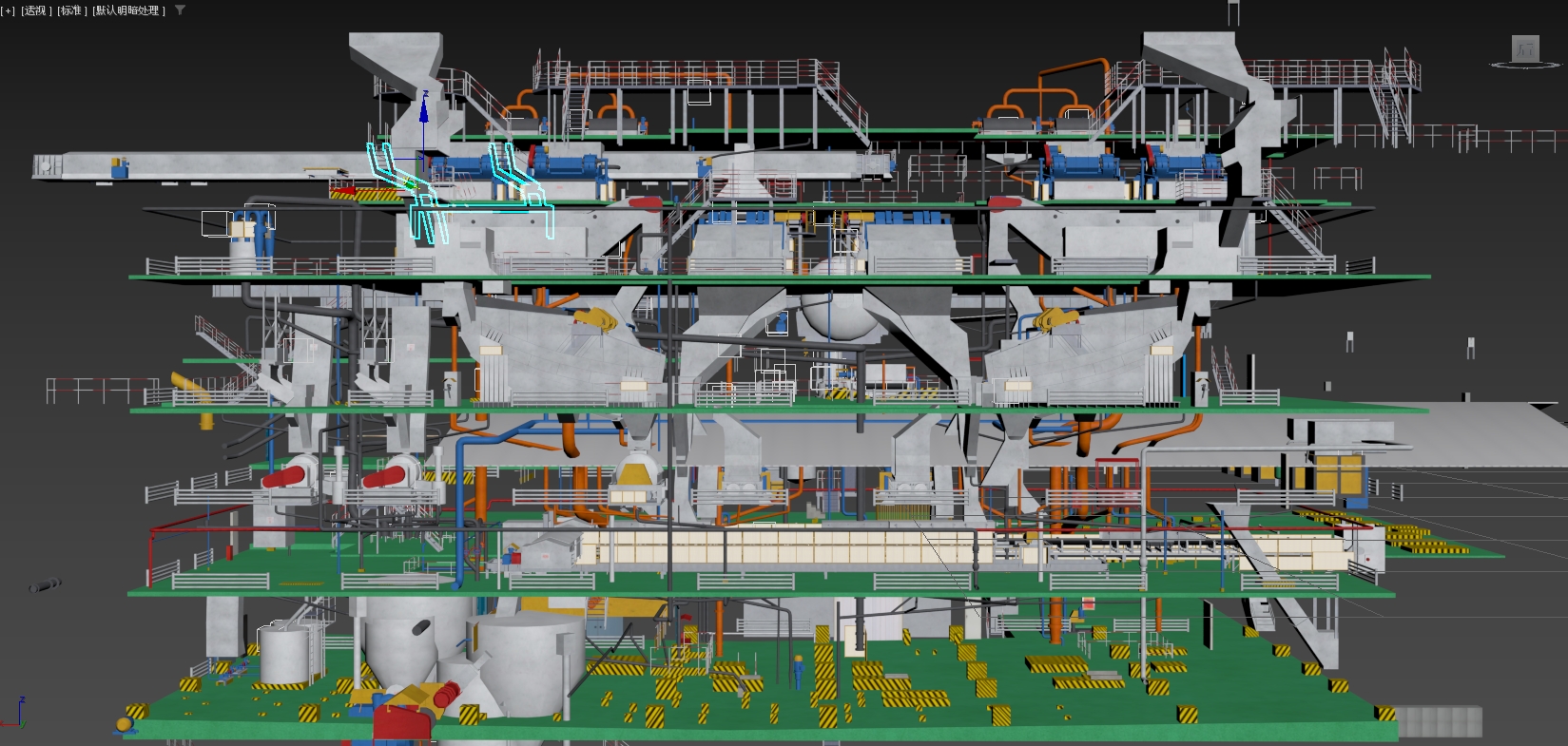 三维激光扫描逆向建模大型工厂产线三维扫描