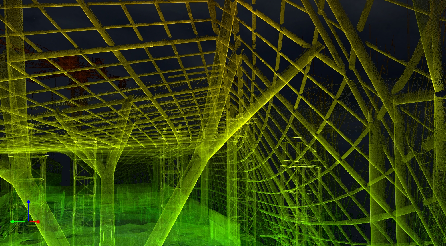 异形钢结构三维激光扫描测量调整