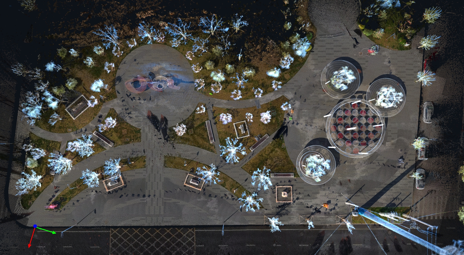 三维激光扫描对园区雕塑场景扫描