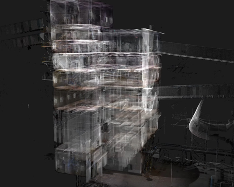 高层原料转运站三维扫描的技术应用